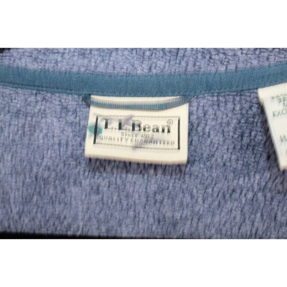LL Bean Tumbled Sherpa Snap Front Polyester Blend Sweater Gray Green Large - Picture 4 of 12